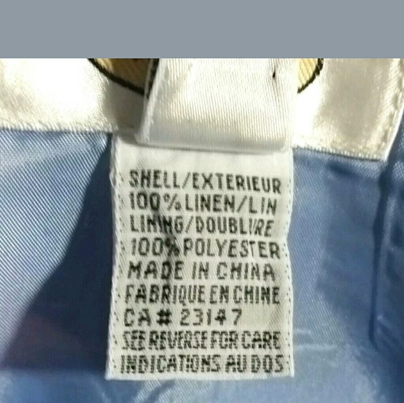 Talbots Blue Floral Linen Skirt Sz 8 - Picture 7 of 7